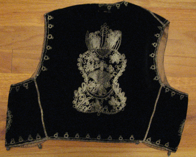old folkstyle vest, back